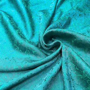 PURE MULBERRY SILK fabric by the yard - Chrysanthemum pattern silk fabric - Handmade silk - Silk for sewing - Dress making - Gift for her
