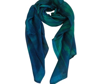 Foulard en soie de mûrier 100% pur - Foulard en soie longue - Foulards de mode - Foulard en soie de luxe pour femmes - Foulards lisses et légers