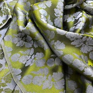 Tissu PURE MULBERRY SOIE par mètre - Soie florale - Tissu fait main - Fibre biologique - Confection de robes - Cadeau pour femme - Tissu pour vêtements en soie