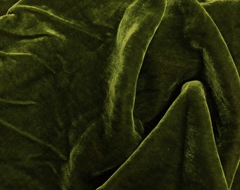 100% MULBERRY SILK VELVET fabric by the yard – Luxury silk velvet for Dress, Skirt – Gift for her – Solid color - Silk for sewing - Velvet
