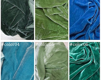 100% PURE MULBERRY SILK Velvet Fabric by the yard – Luxury Silk Velvet for Dress, Skirt, High End Garment – Gift for women – Silk for sewing