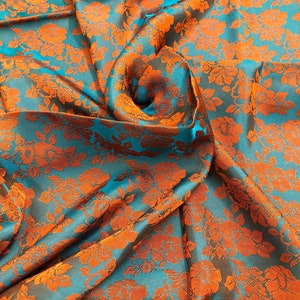 PURE MULBERRY SILK fabric by the yard - Floral silk - Handmade silk - Vintage textile - Dress making - Silk apparel fabric - Sewing clothes