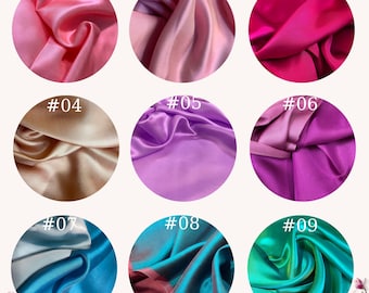 PURE MULBERRY SILK fabric by the yard - Satin silk fabric - Handmade fabric - Organic fiber - Dress making - Gift for women
