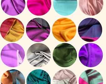 PURE MULBERRY SILK fabric by the yard - Satin silk - Handmade fabric - Organic fiber - Vintage textile - Dress making - Gift for women