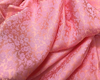 PURE MULBERRY SILK fabric by the yard - Floral silk - Handmade silk - Organic fiber - Gift for her - Silk apparel fabric - Silk for clothes