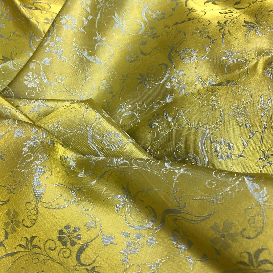 PURE MULBERRY SILK Fabric by the Yard Floral Silk Fabric Handmade