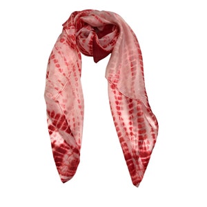 100% Pure Mulberry Silk Scarf – Square Silk Scarf – Fashion Scarves - Red Silk Scarf - Smooth and Lightweight Scarves - Gift for women