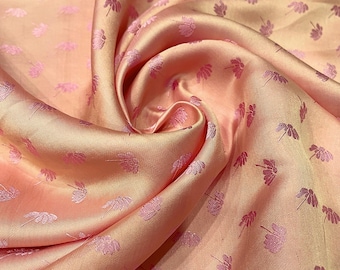 PURE MULBERRY SILK fabric by the yard - Floral silk - Vintage textile - Gift for her - Silk for sewing - Making pyjamas - Sewing clothes