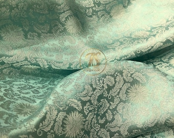 FLORAL MULBERRY SILK fabric by the yard - Handmade fabric - Vintage textile - Dress making - Silk for sewing - Gift for her - Sewing clothes