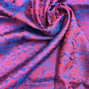 PURE MULBERRY SILK fabric by the yard - Rose pattern silk - Handmade silk - Organic fiber - Dress making - Gift for her - Silk for sewing