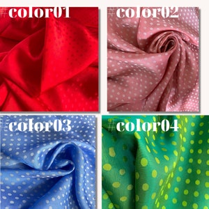 PURE MULBERRY SILK fabric by the yard - Polka Dot Silk - Handmade fabric - Organic fiber - Fabric silk - Gift for women - Sewing clothes