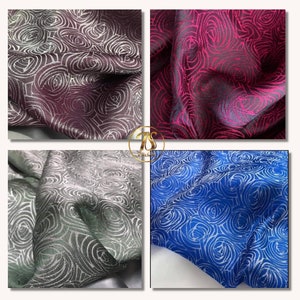 PURE MULBERRY SILK fabric by the yard - Handmade silk fabric - Organic fiber - Floral silk - Silk for sewing - Gift for women - Dressmaking