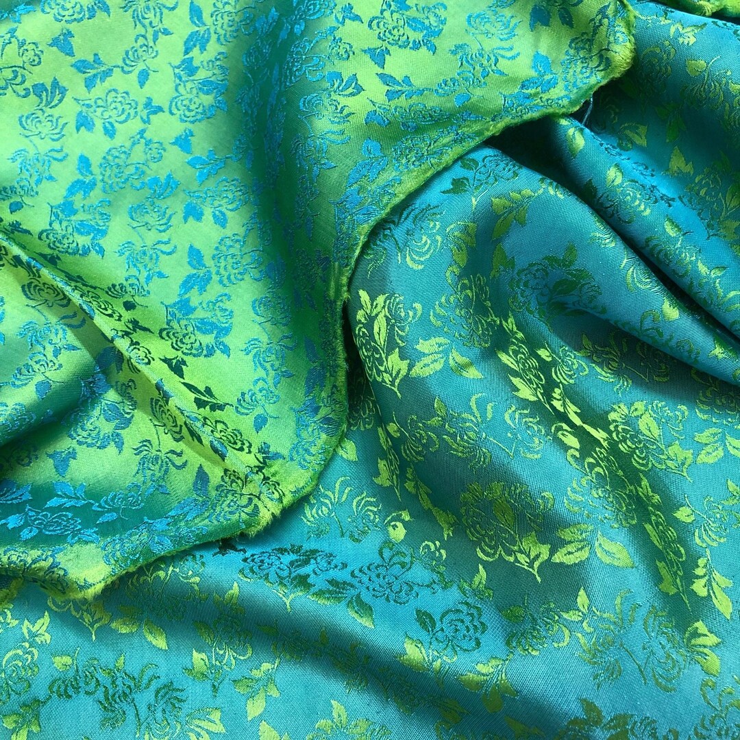 PURE MULBERRY SILK Fabric by the Yard Floral Silk Fabric Etsy