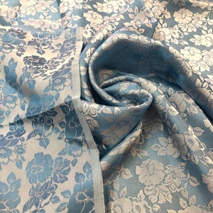 PURE MULBERRY SILK fabric by the yard - Rose Pattern - Handmade fabric - Organic fiber - Dress Making - Gift for women - Silk apparel fabric