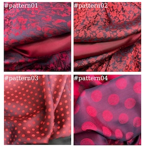 PURE MULBERRY SILK fabric by the yard - Red silk fabric - Handmade silk - Organic fiber - Dress making - Gift for her - Silk apparel fabric
