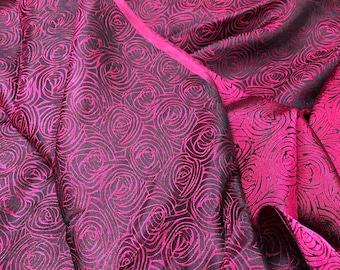 MULBERRY SILK-stof op maat gesneden - Bloemenzijde - Handgemaakte zijdestof - Biologische vezels - Stof zijde - Cadeau voor vrouwen - Zijde kledingstof