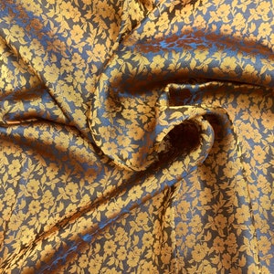 PURE MULBERRY SILK fabric by the yard - Floral silk pattern - Handmade silk - Vintage textile - Gift for her - Sewing clothes - Dress making