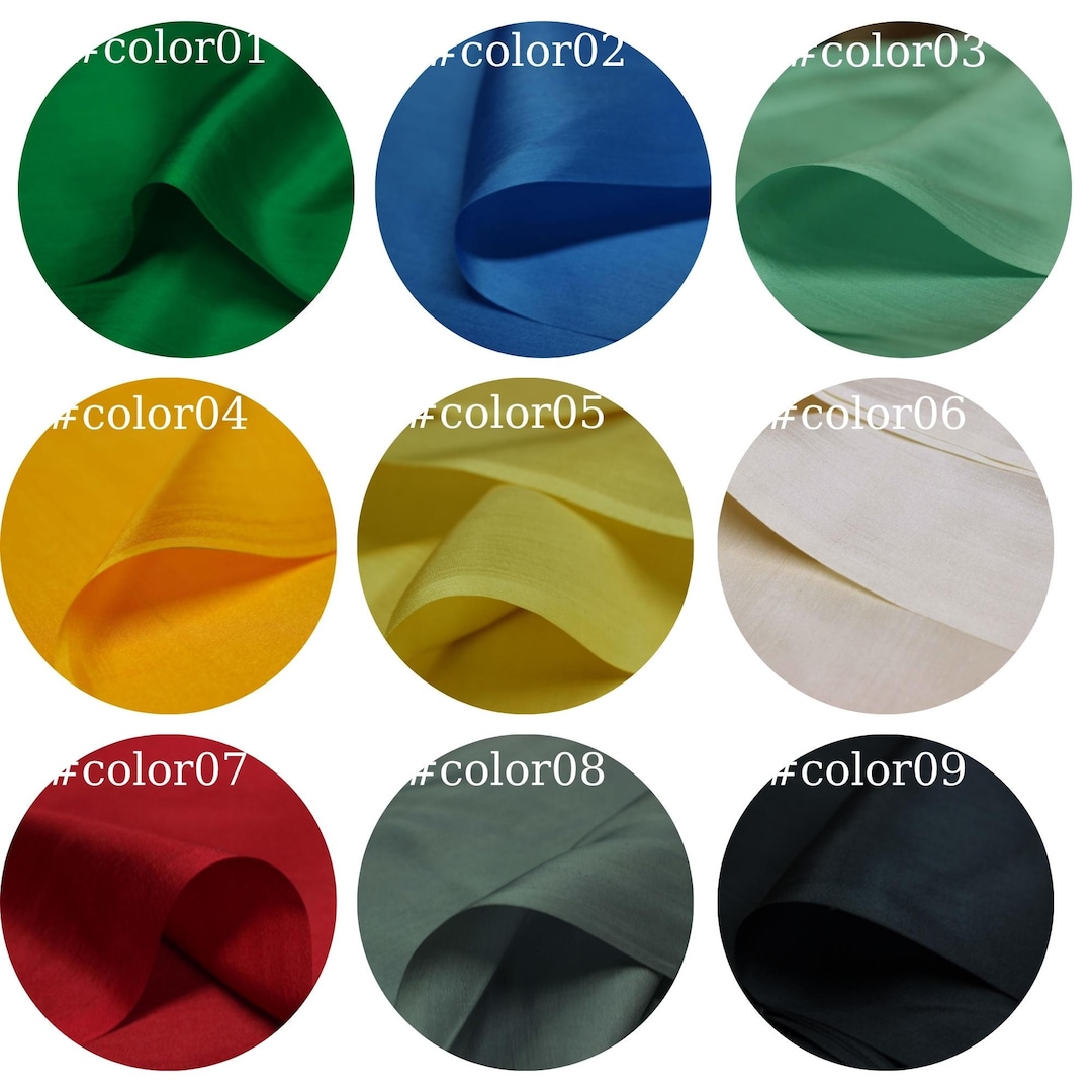 100 PURE MULBERRY SILK Habotai Fabric by the Yard Solid Silk Habutai