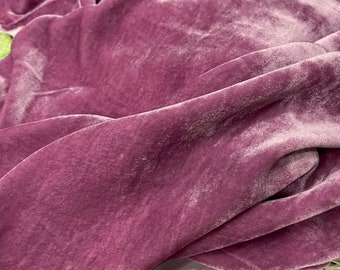 100% PURE MULBERRY SILK velvet fabric by the yard – Pink silk - Luxury Silk Velvet for Dress, Skirt, High-End Garment – Gift for women