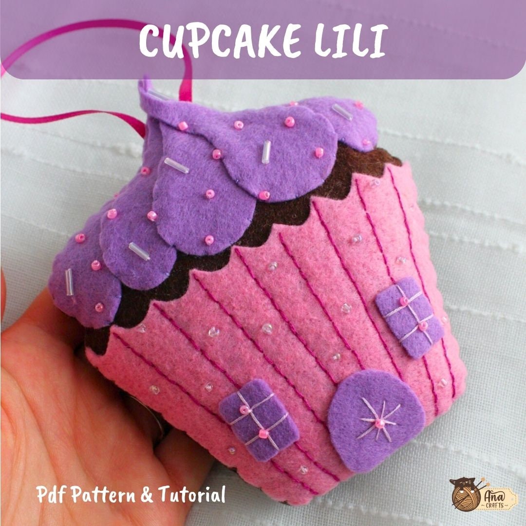 Felt Cupcake House Ornament: Beginner Sewing Pattern (PDF) - Etsy
