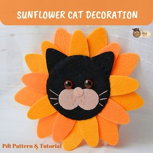 Felt Sunflower Cat Decoration Pattern