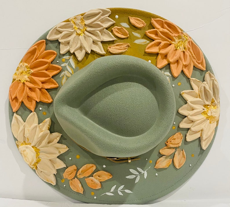 Mint Green Fedora Hat Customized Fedora Hat Personalized Etsy