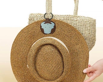 Wester Travel Hat Clip, leather hat clip, magnetic hat clip, purse hat clip, teacher hat clip, hat clip for bag, hat clip for travel, cow