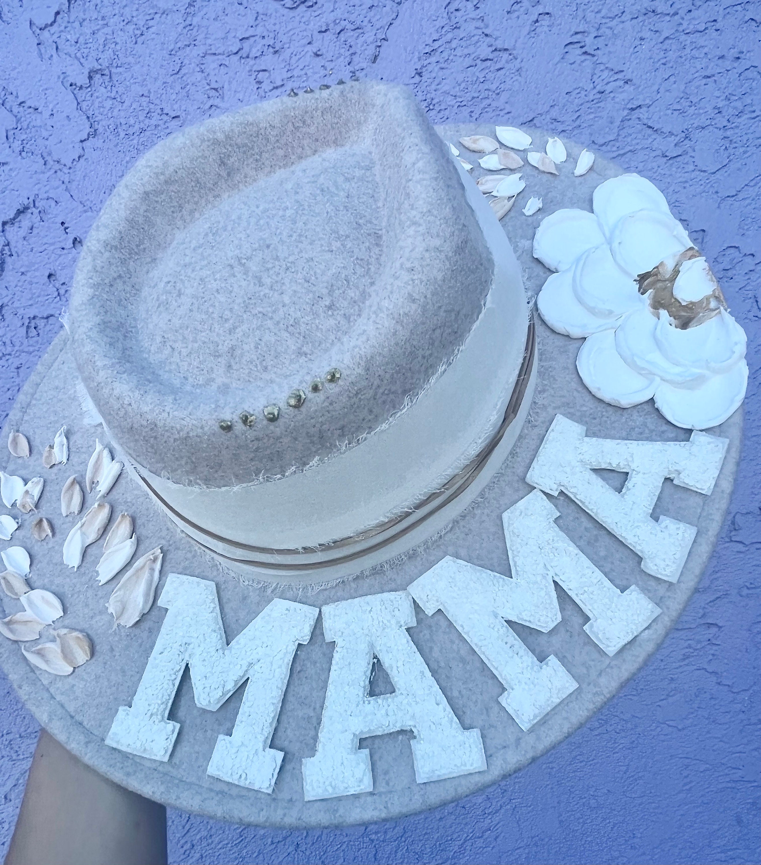 Unisex Hand Painted Yellow Fedora Hat with Black Momma Bear ? Graphic Witch Hat Black Bear - Framed Art main image 3