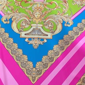 Baroque Pink Silky Crepe Fabric Panel - 150x100cm 164x109 Yards