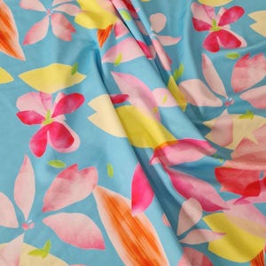 Floral Print Fabric - Soft Color Cotton Material
