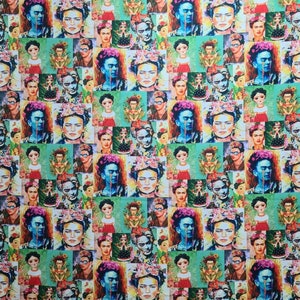 Frida Khalo Fabric, Frida Print Upholstery Fabric, Digital print fabric, outdoor runner curtain pillow bags fabric