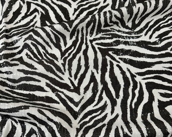 Zebra Print Sequin Fabric, 2-way stretch Sequin Fabric, exotic animal Pattern Fabric, Fabric by the yard