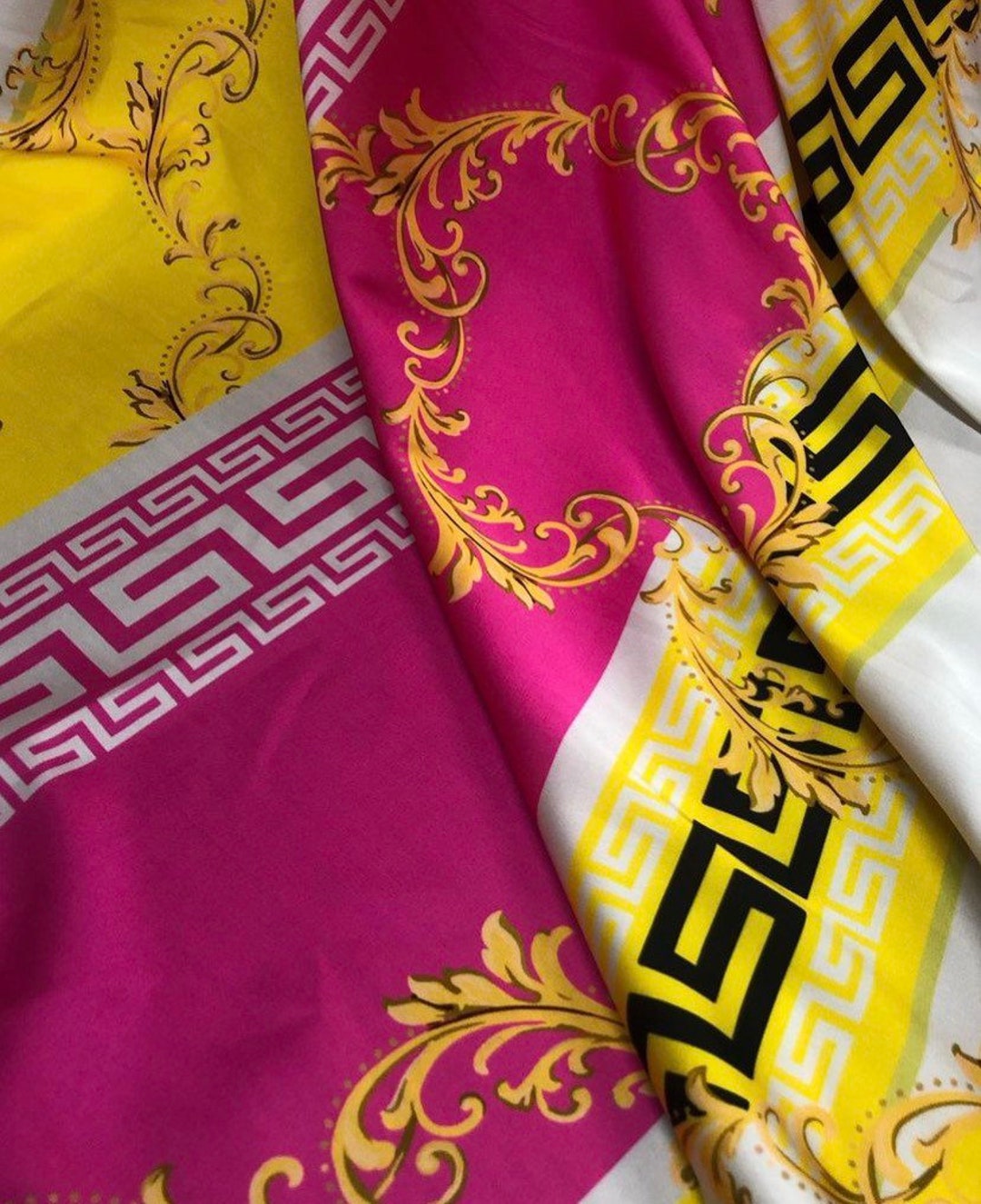 Haute Couture Polyester Silk Fabricversace Print Multicolored -  Israel