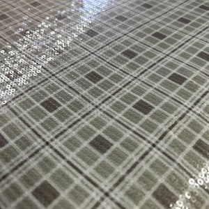 Sequin Plaid Fabric, Brown Beige Tartan Check, Iridescent Sparkly Novelty  Material for Suit, Dress, Coat, by 2.0 Meter 