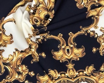 Italian Baroque Design Crepe Fabric,Last Piece.Price For Piece 155