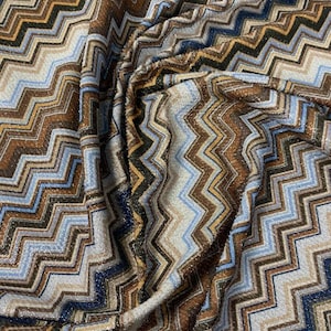Tejido de punto Lurex en zigzag - Material elástico en 4 direcciones