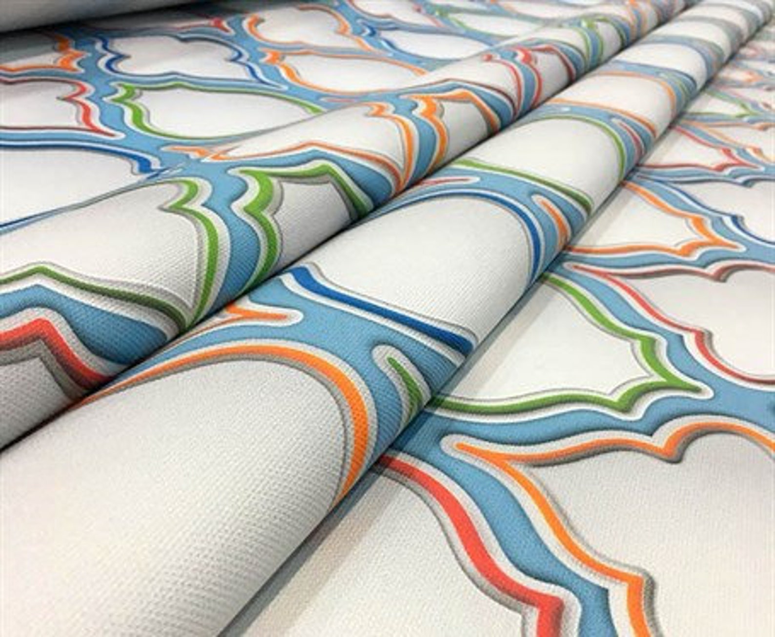 Moroccan Upholstery Fabric by the Yard geometric Print Etsy