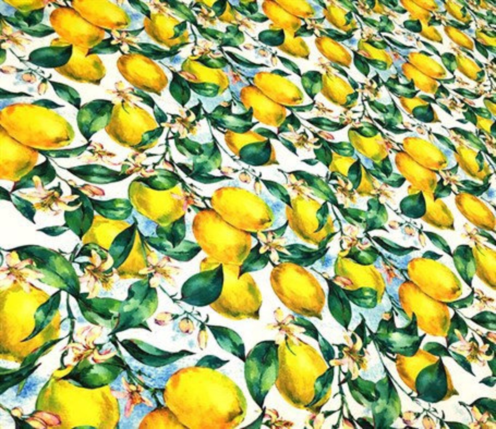 Lemon Print Upholstery Fabric Digital print fabric Etsy