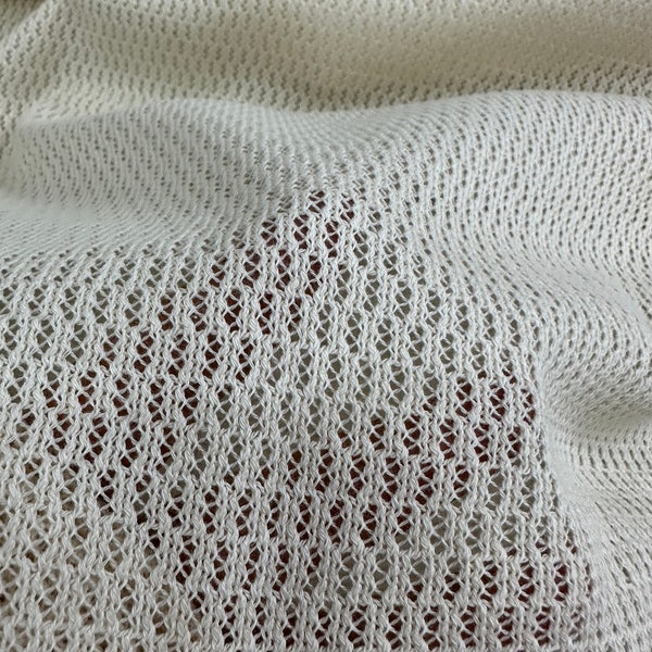 Cotton Fish net Mesh Fabric, %100 Cotton Off-white Mesh Fabric