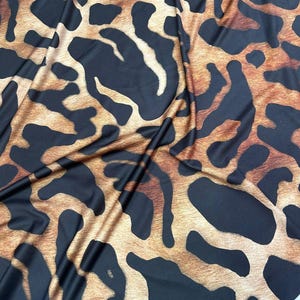 Big Leopard Print Fabric - Exotic Animal Pattern for Fashion and Craft Projects