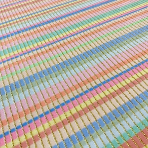 Soft Color Striped Shimmer Ottoman Fabric with 4-Way Stretch