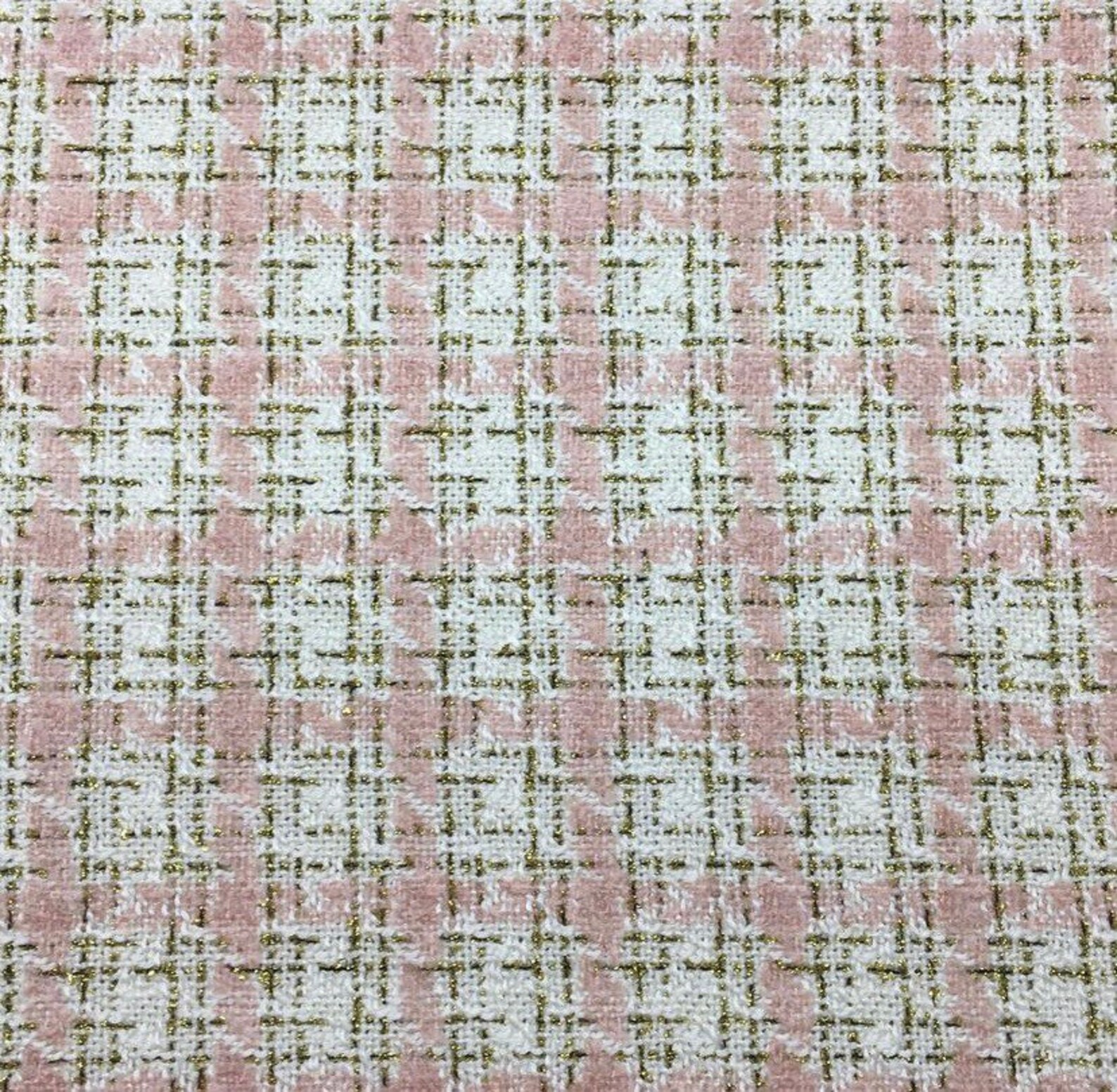 Pink White Tweed Fabric Wool Tweed Fabric for Clothing by Etsy