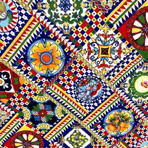 Sicilian Pattern Italian Fabric for Fashion and Home Décor