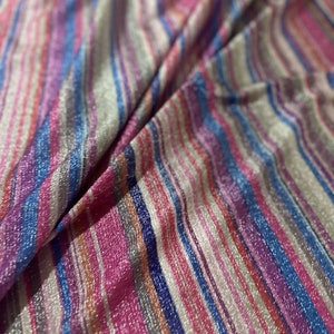 Tela Lurex, tela de spandex elástica en 4 direcciones con purpurina y patrón de rayas, ropa de baile, medias, artesanía, tela para vestidos, tela para vestidos de noche imagen 1