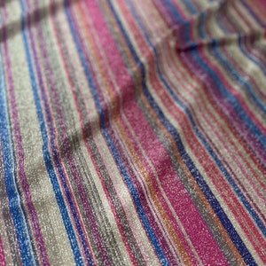 Tela Lurex, tela de spandex elástica en 4 direcciones con purpurina y patrón de rayas, ropa de baile, medias, artesanía, tela para vestidos, tela para vestidos de noche imagen 2