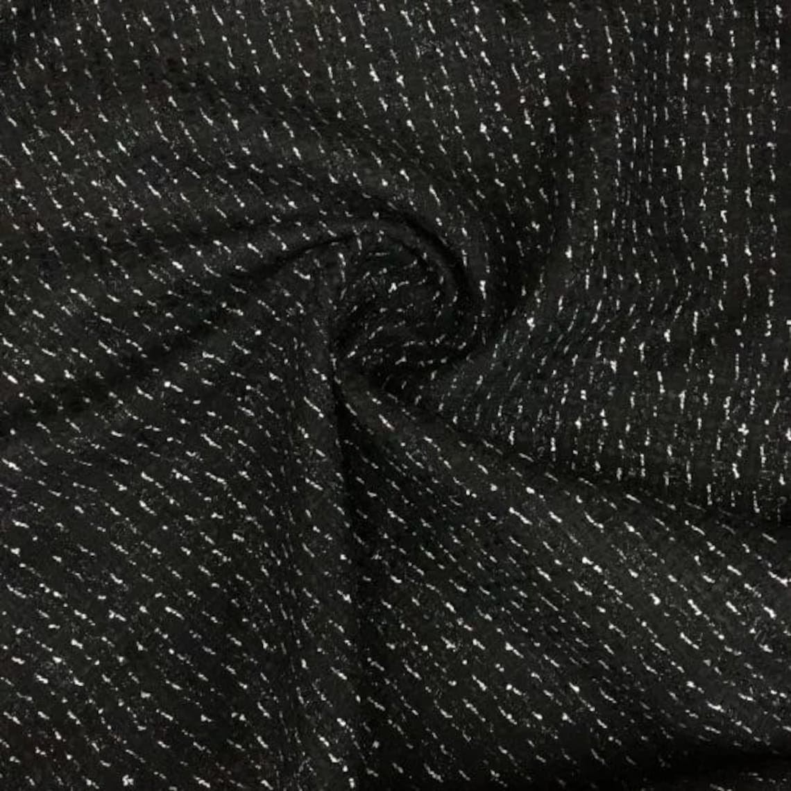 Black Tweed Fabric Tweed Fabric for Clothing by the yard and | Etsy