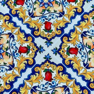 Majolika-Muster-Stoff - sizilianischer Druck Sperrgut