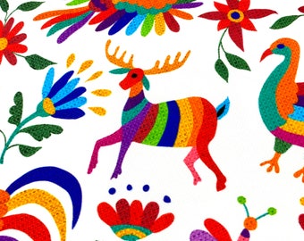 Mexikanische Otomi MusterUpholstery Stoff, Digitaldruck Stoff, Outdoor Läufer Vorhang Kissen Taschen Stoff