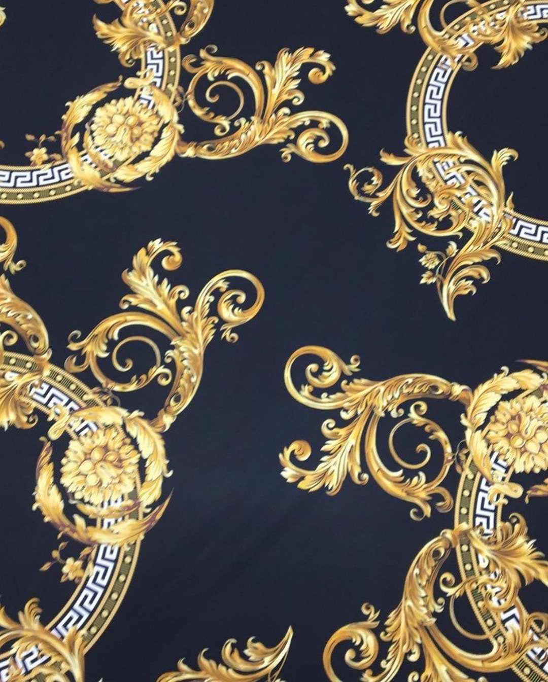 Italian Baroque Design Crepe Fabric,Last Piece.Price For Piece 155