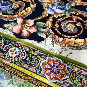 Vintage Baroque Floral Fabric - High Quality Patterned Material